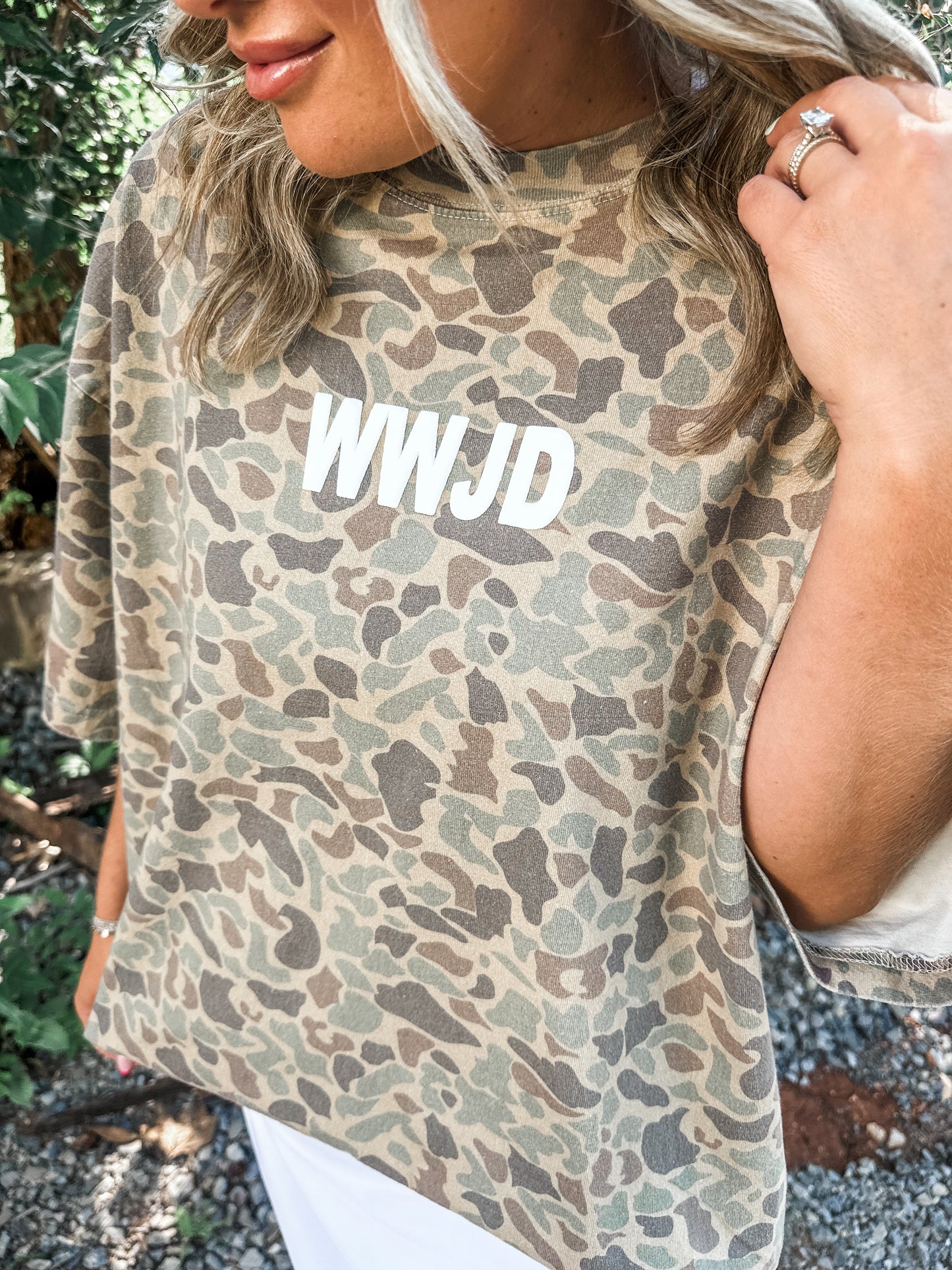 WWJD Duck Camo Graphic Tee