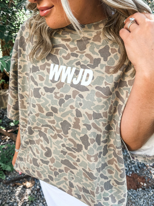 WWJD Duck Camo Graphic Tee