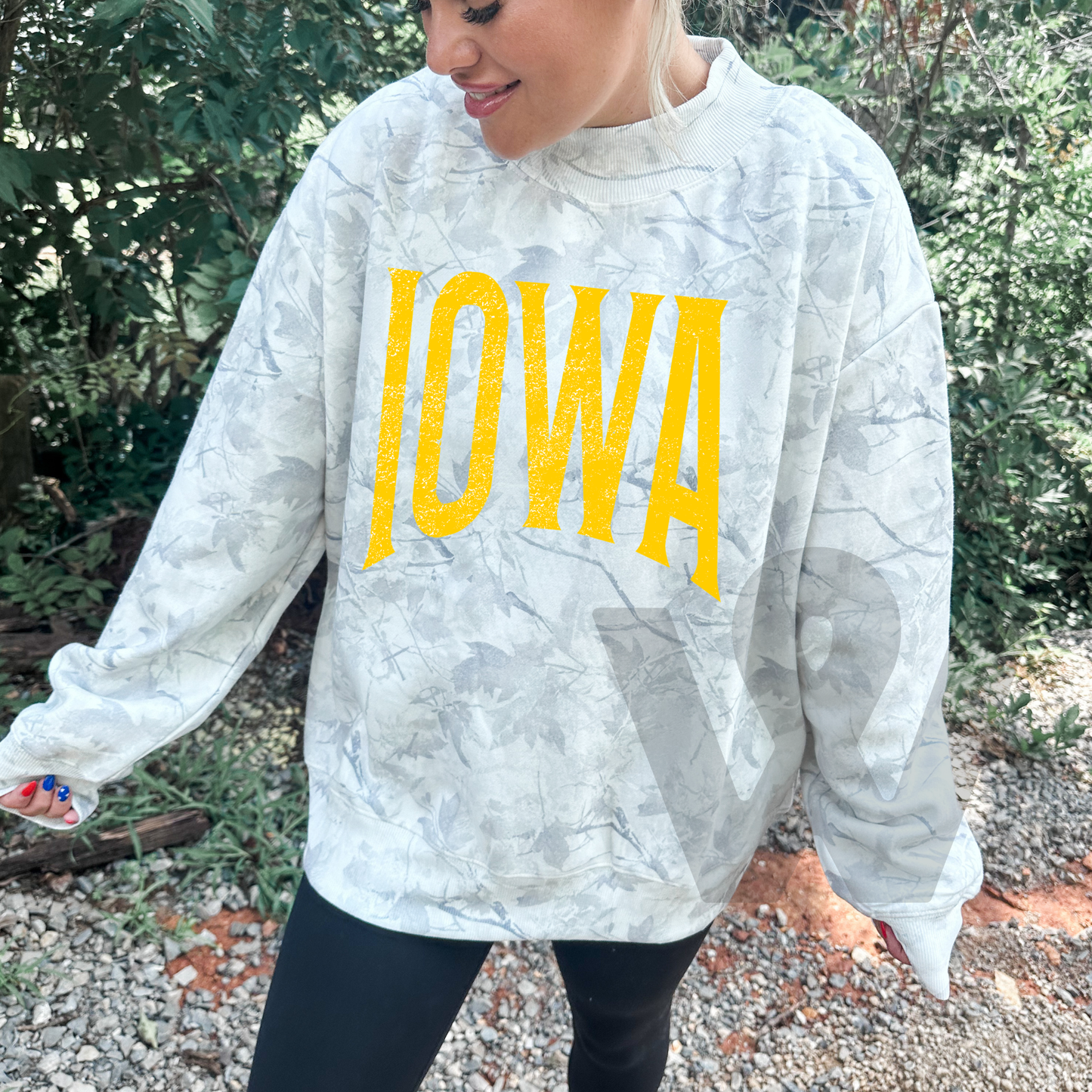 Gray Camo Mockneck- IOWA