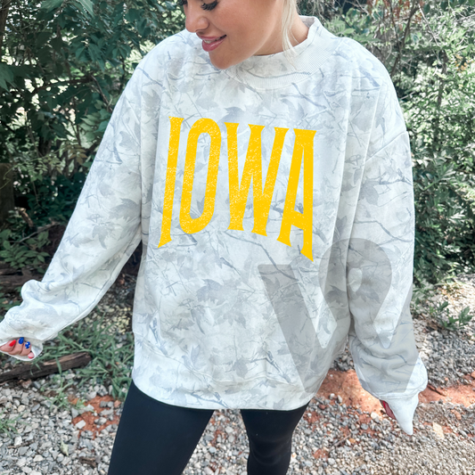 Gray Camo Mockneck- IOWA