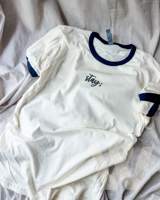 Stay; Puff Ink Graphic Tee – Heritage T-Shirt