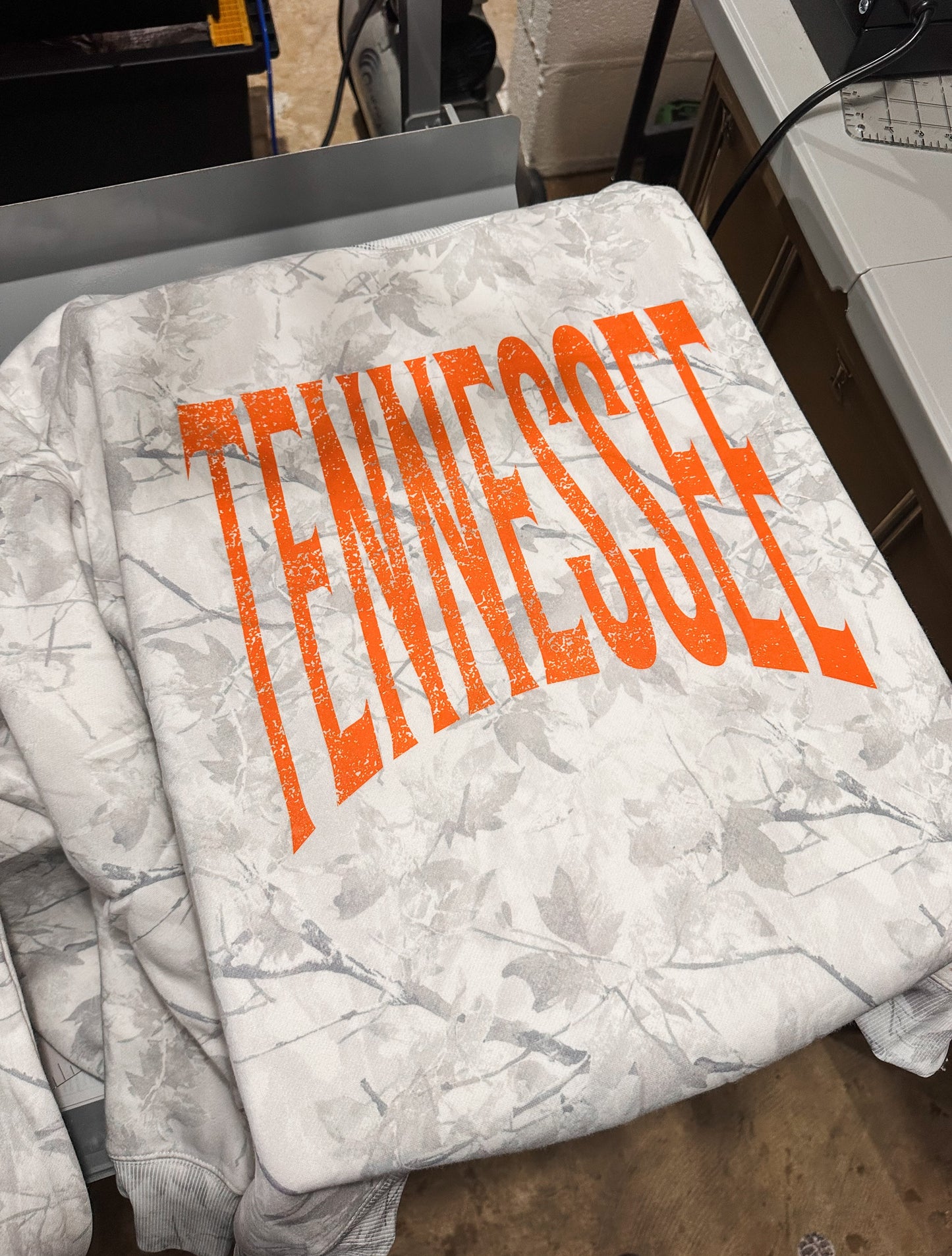 Gray Camo Mockneck- TENNESSEE
